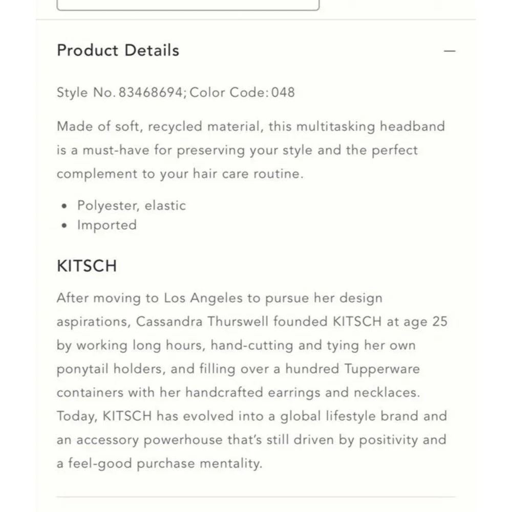 Kitsch Extra Wide Spa Headband - super soft and stretchy Gray 7.5